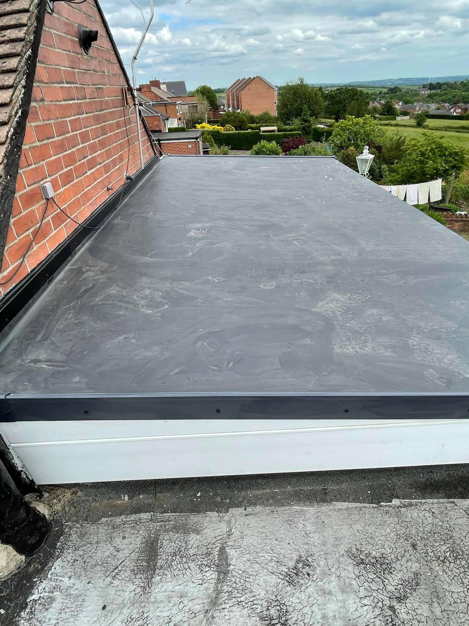 Marlite EPDM rubber flat roof installation